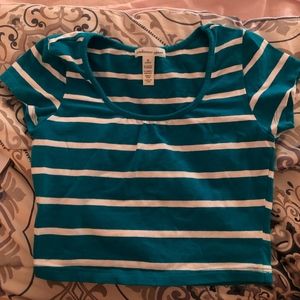 Cropped Striped T-Shirt